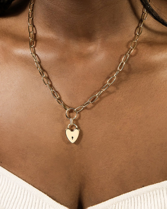 Mirren Heart Padlock Necklace