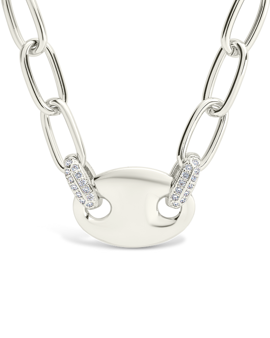 Bliss CZ Anchor Chain Necklace