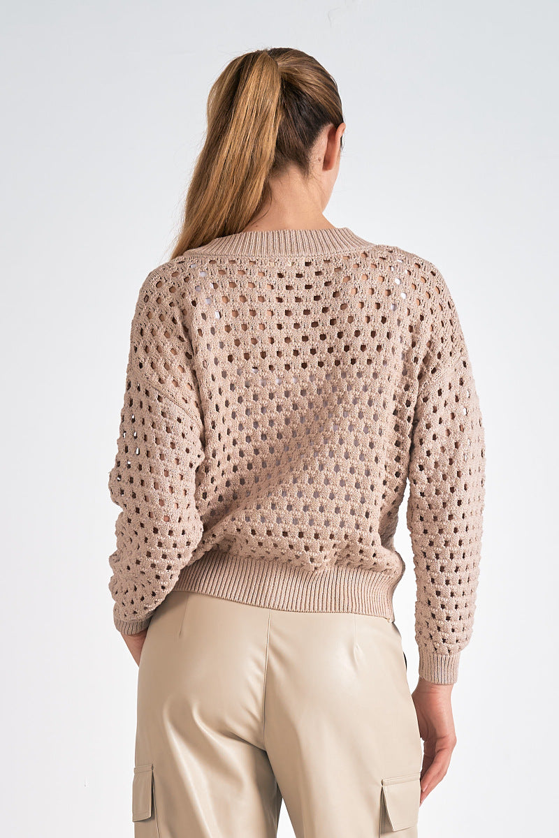 Aster Sweater Cardigan Stone