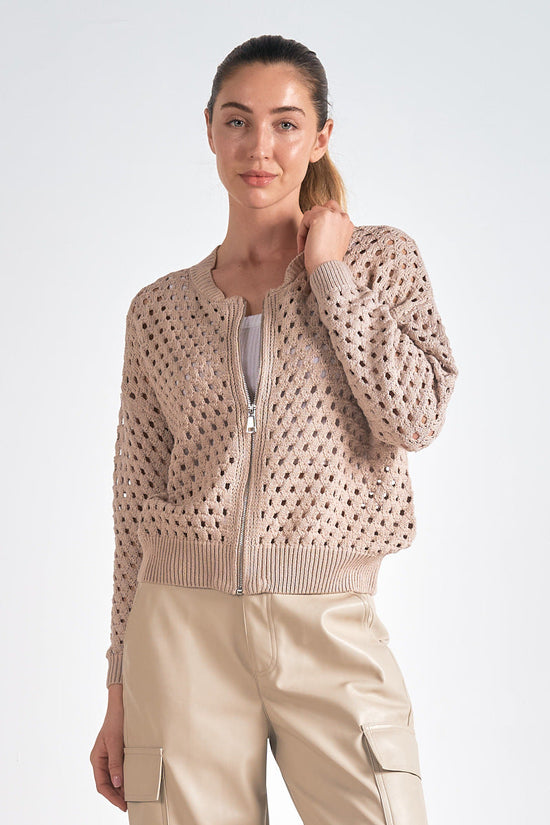 Aster Sweater Cardigan Stone
