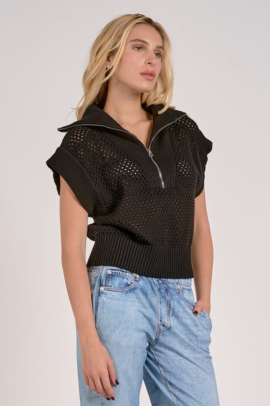 Allie Zip Up Black