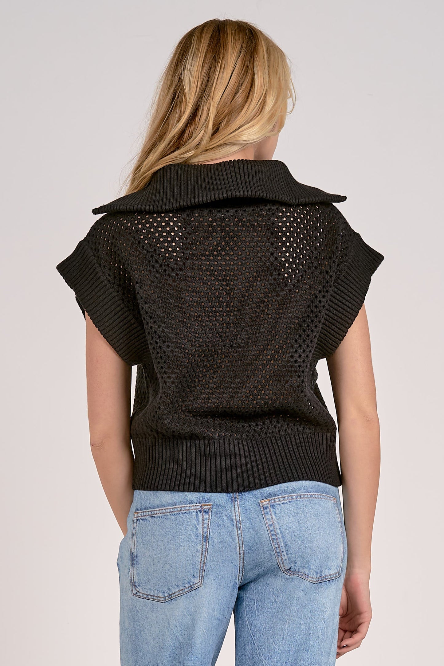 Allie Zip Up Black