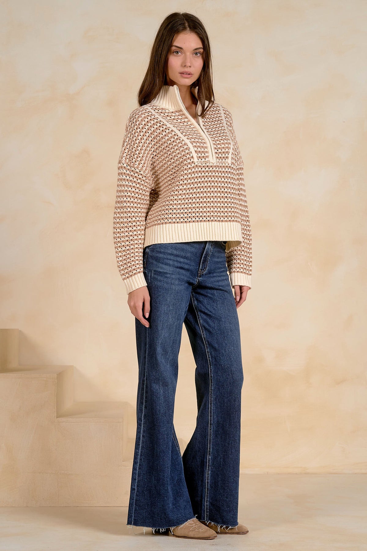 Blair Half Zip Natural