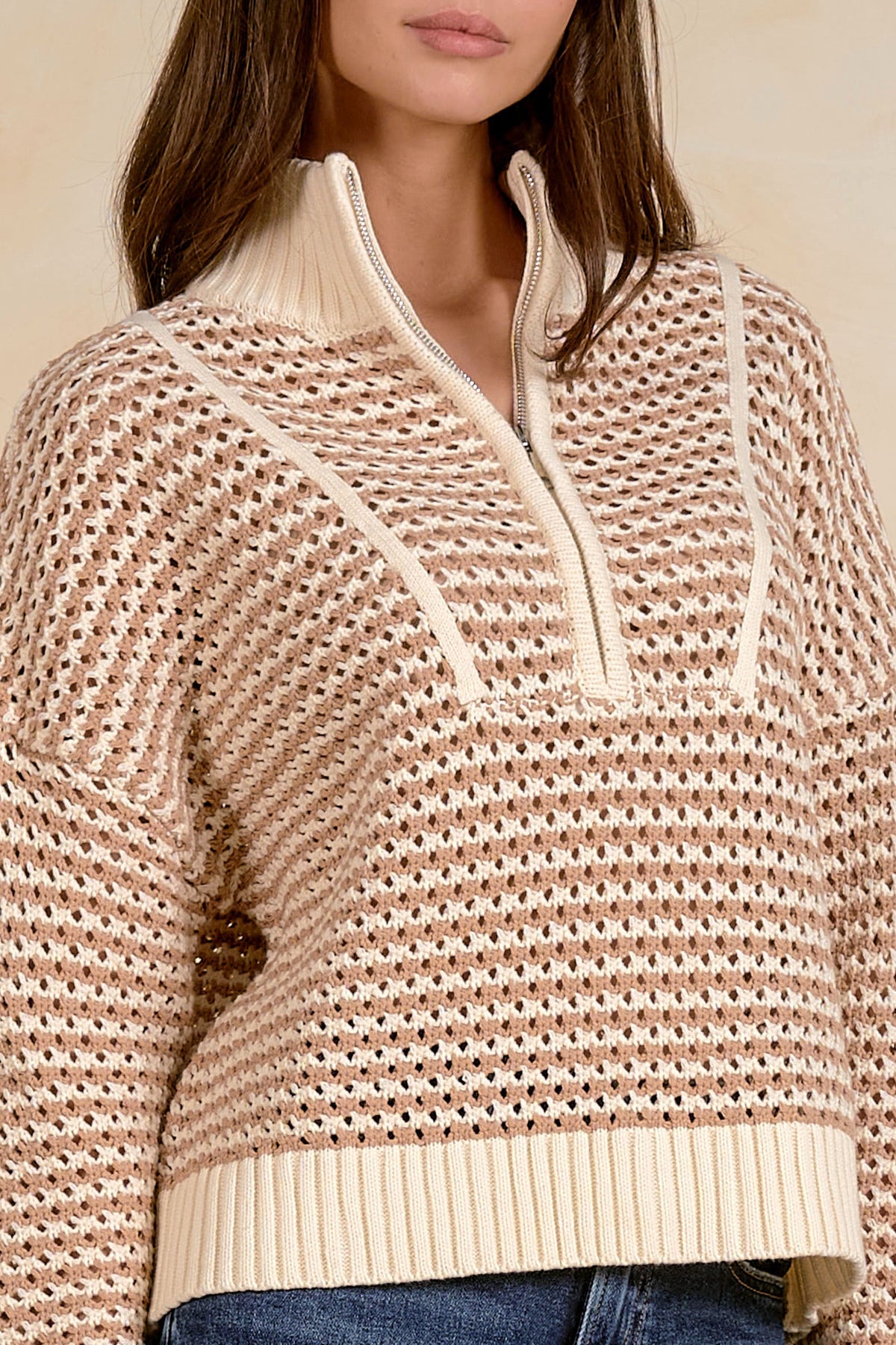 Blair Half Zip Natural