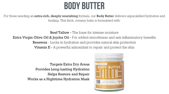 Manuka Honey + Rosehip Tallow Body Butter