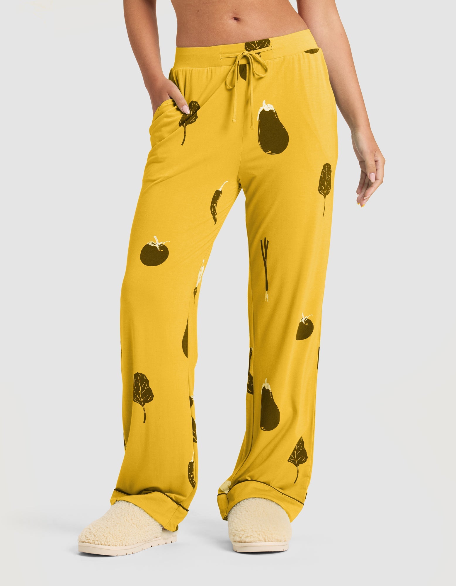 Women's Bamboo Stretch-Knit Short Sleeve & Pant Pajama Set