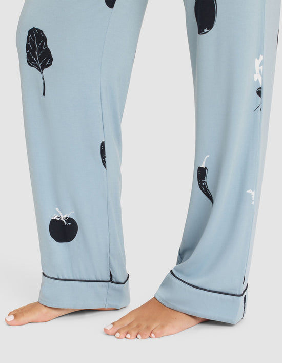 Women's Bamboo Stretch-Knit Short Sleeve & Pant Pajama Set