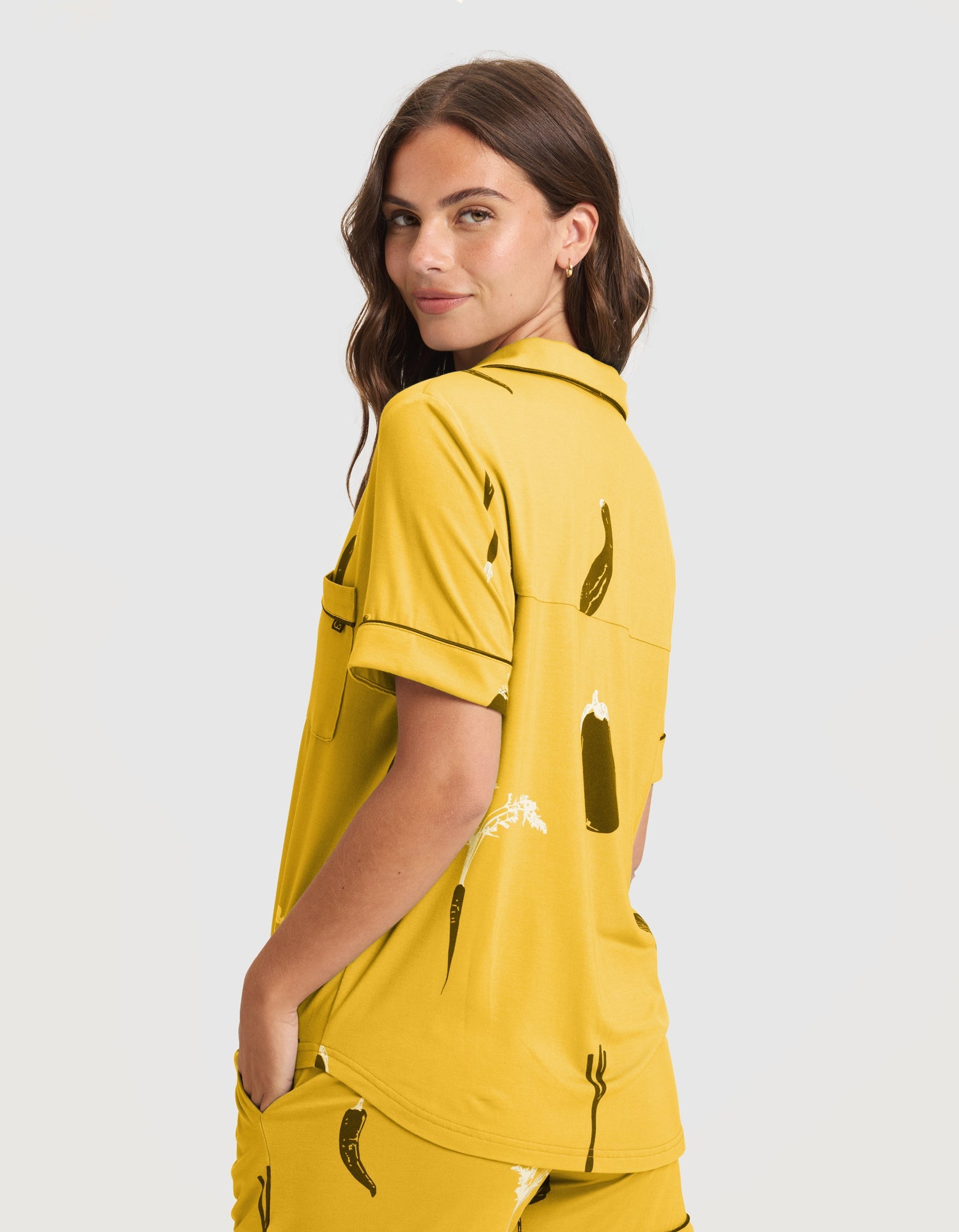 Women's Bamboo Stretch-Knit Short Sleeve Pajama Set