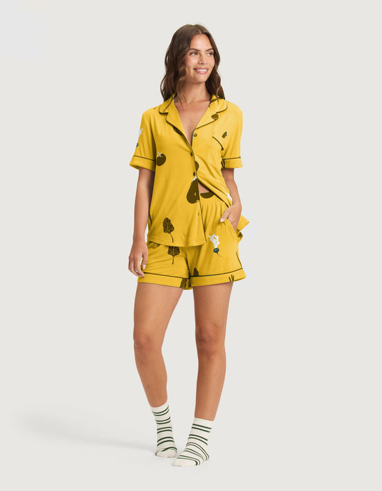 Women's Bamboo Stretch-Knit Short Sleeve Pajama Set