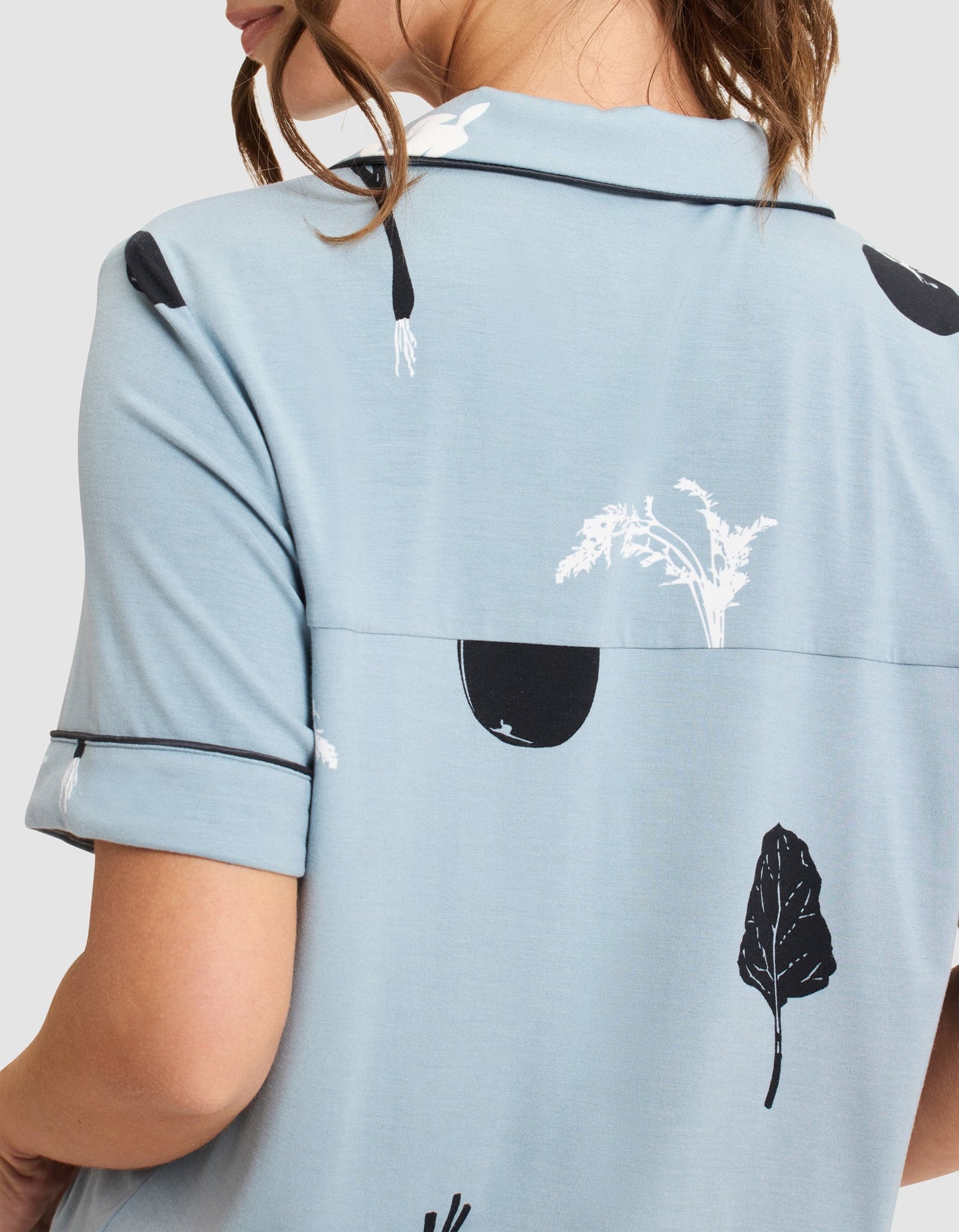 Women's Bamboo Stretch-Knit Short Sleeve & Pant Pajama Set