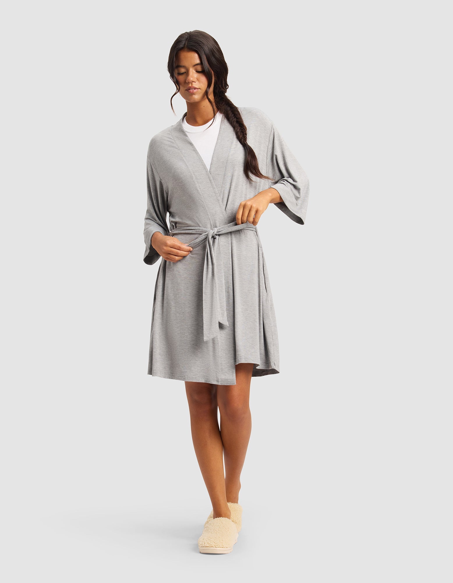 Women's Bamboo Stretch-Knit Kimono Robe