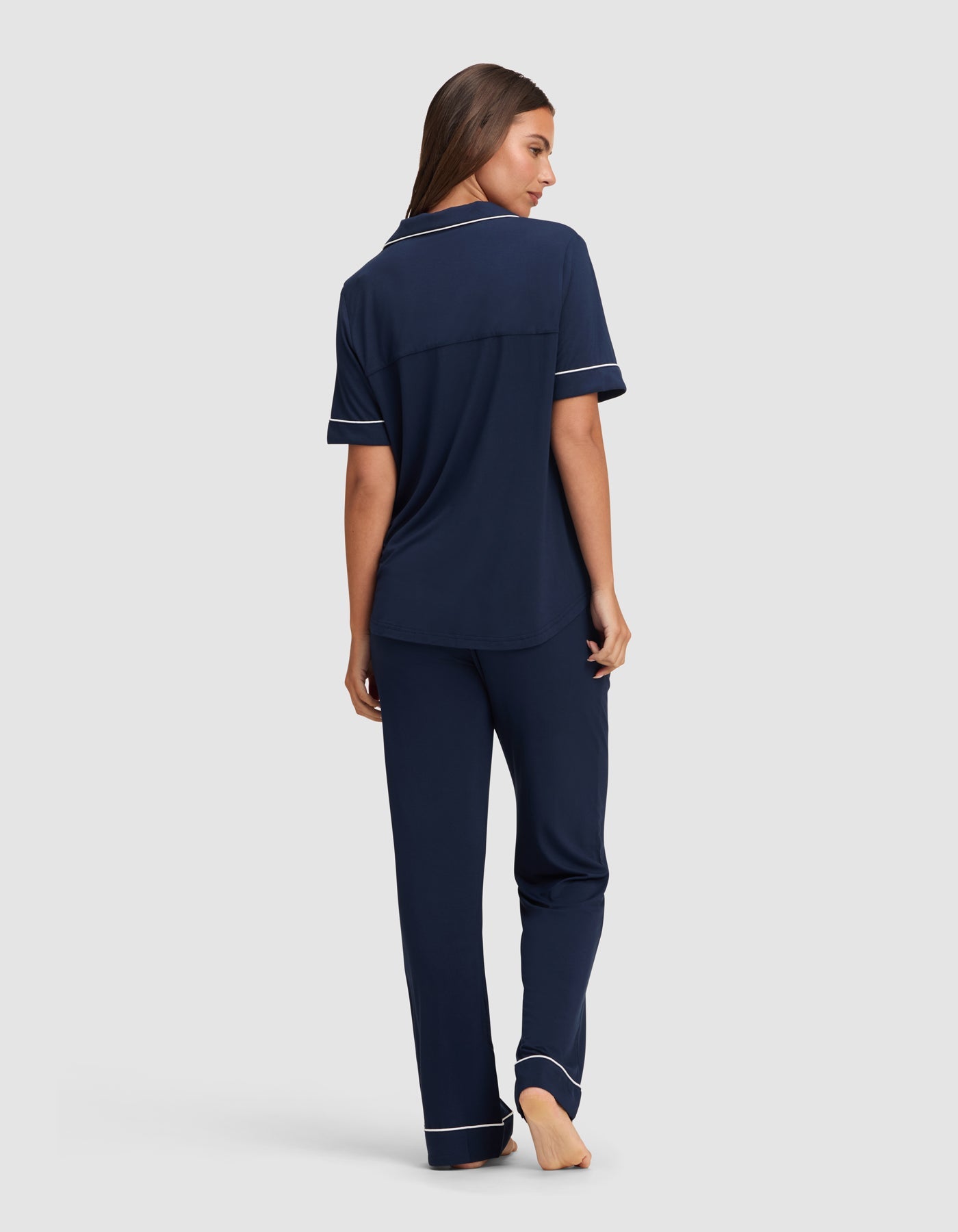 Women's Bamboo Stretch-Knit Short Sleeve & Pant Pajama Set