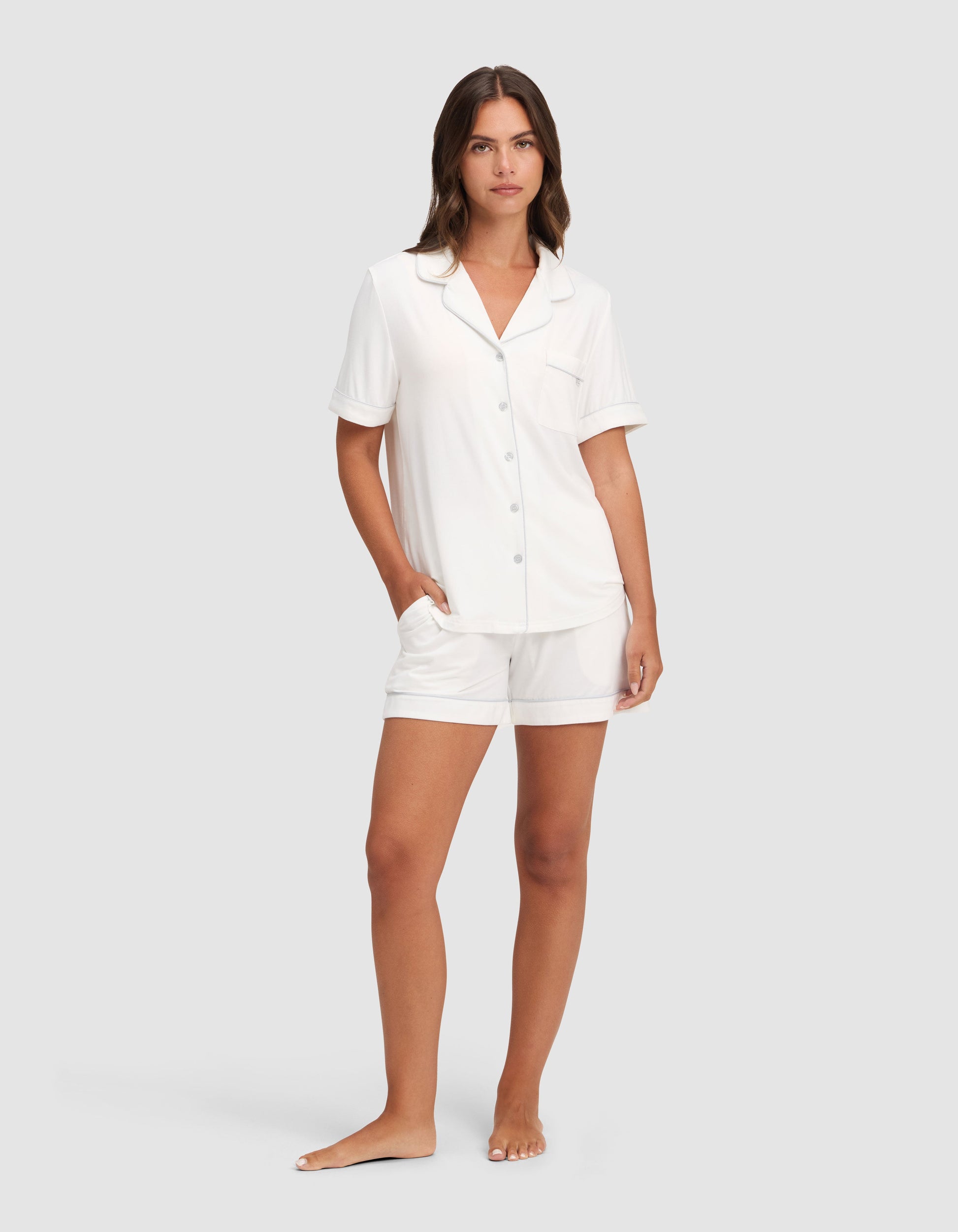 Women's Bamboo Stretch-Knit Short Sleeve Pajama Set