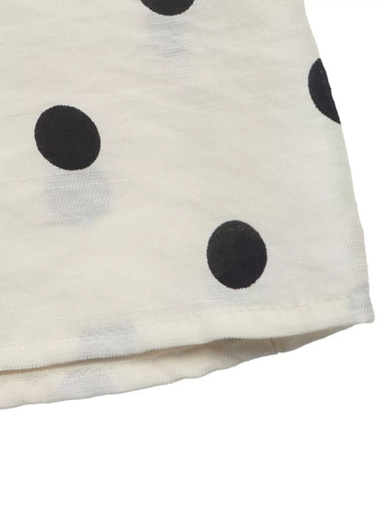 Polka Dot Button-Up Shirt