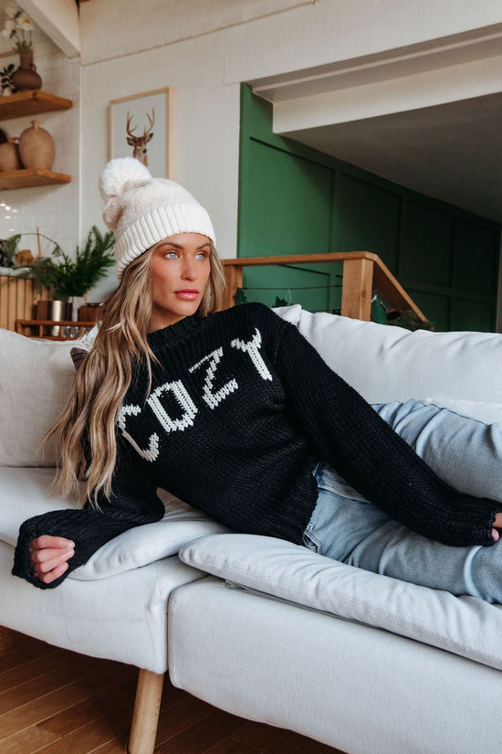 Black Cozy Pullover Sweater - FINAL SALE