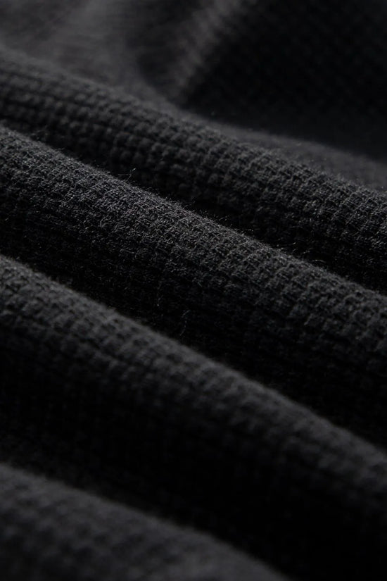 Knotted Straps Button Textured Drawstring Jumpsuit