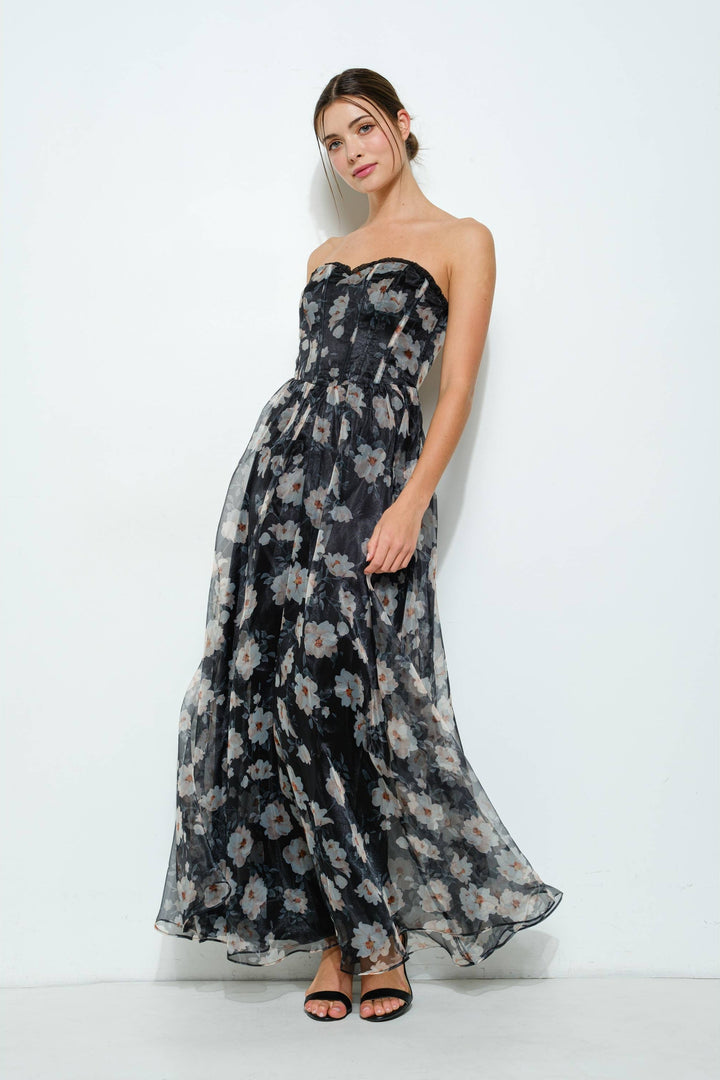 Fleur Corset Maxi Dress
