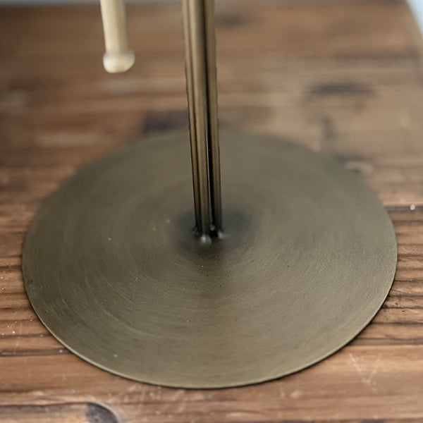 Freestanding Antique Iron Candelabra, Set of Two