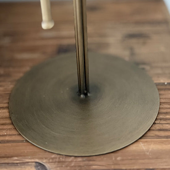 Freestanding Antique Iron Candelabra, Set of Two