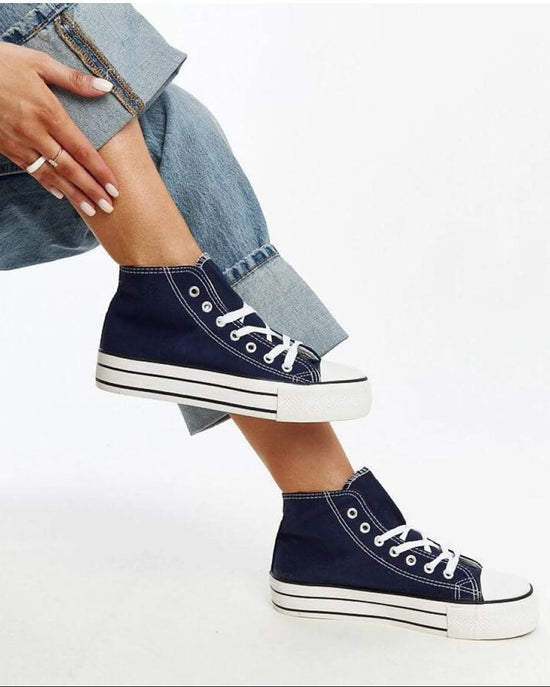 Solea Navy high-top sneakers