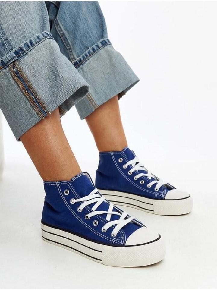 Solea Regular blue high-top sneakers