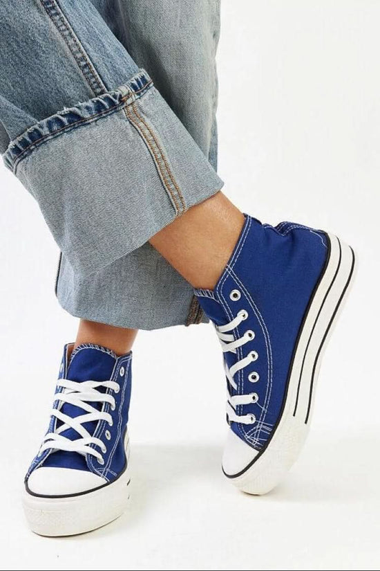 Solea Regular blue high-top sneakers