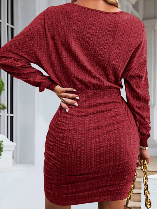 Textured Knit Bodycon Mini Dress