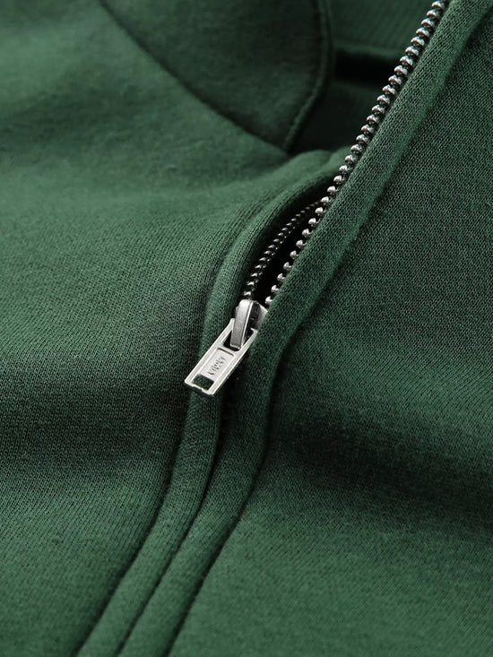 Half Zip Stand Collar Exposed Seam Solid Color Casual Sweatshirt