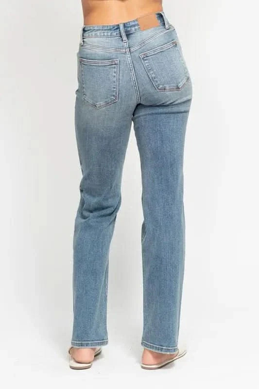 Judy Blue Full Size High Waist Distressed Dad Jean