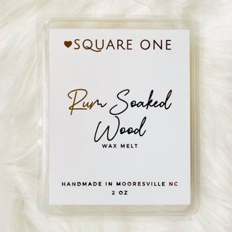 Rumsoaked Wood Wax Melts, Dark Rum Oak, 2oz