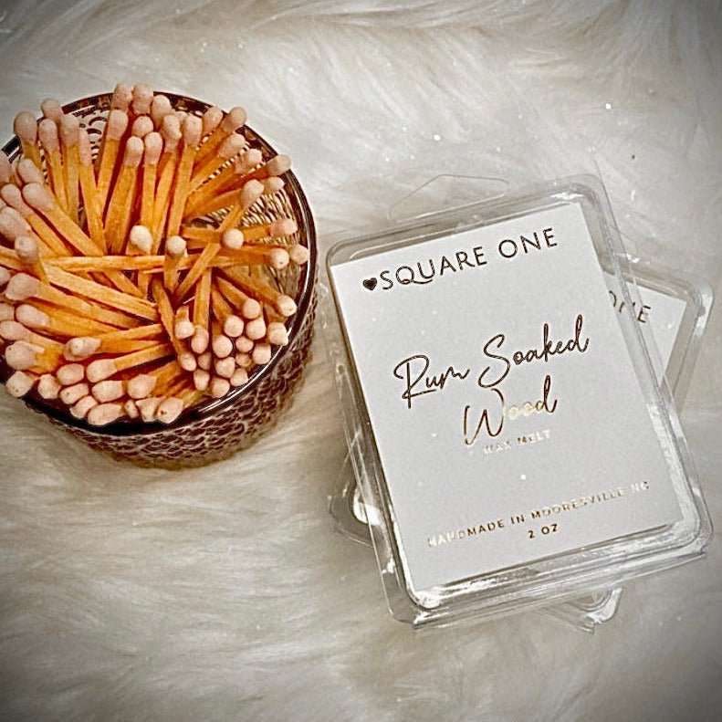Rumsoaked Wood Wax Melts, Dark Rum Oak, 2oz