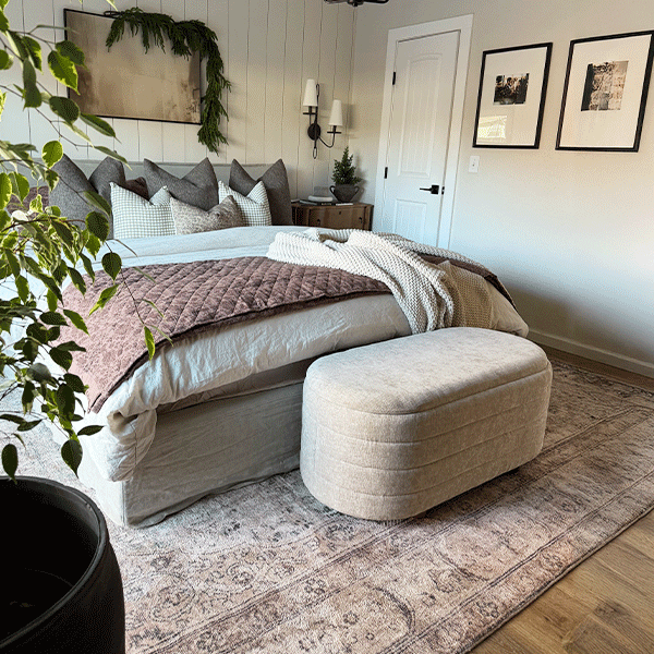 Upholstered Nesting Storage Bench, Set of 2