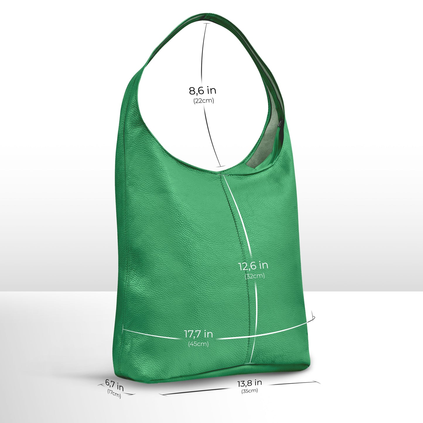 Calf Leather Hobo Bag