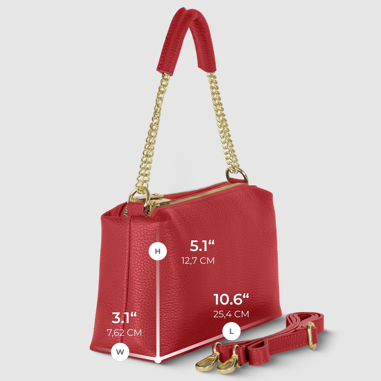 Calf Leather Crossbody Bag