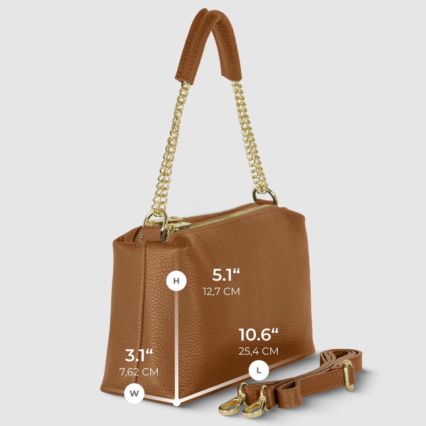 Calf Leather Crossbody Bag