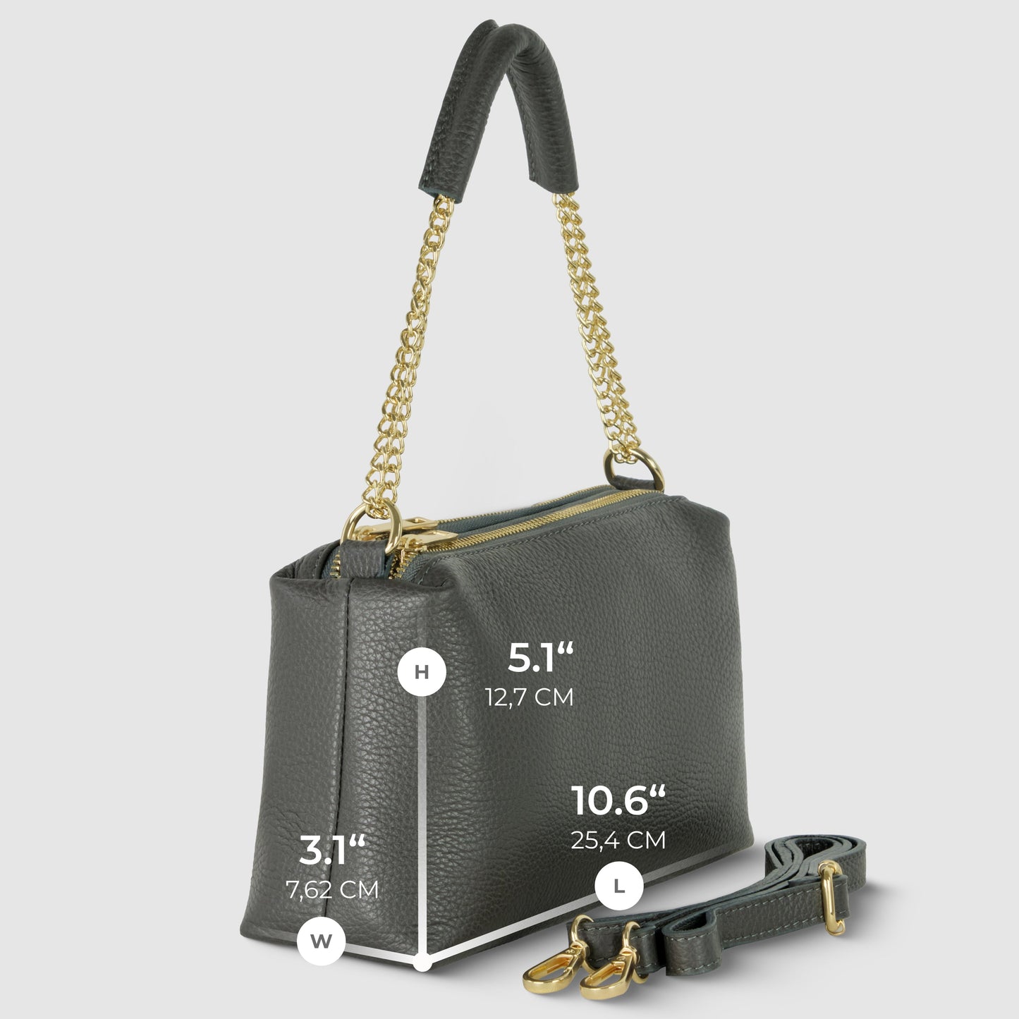 Calf Leather Crossbody Bag