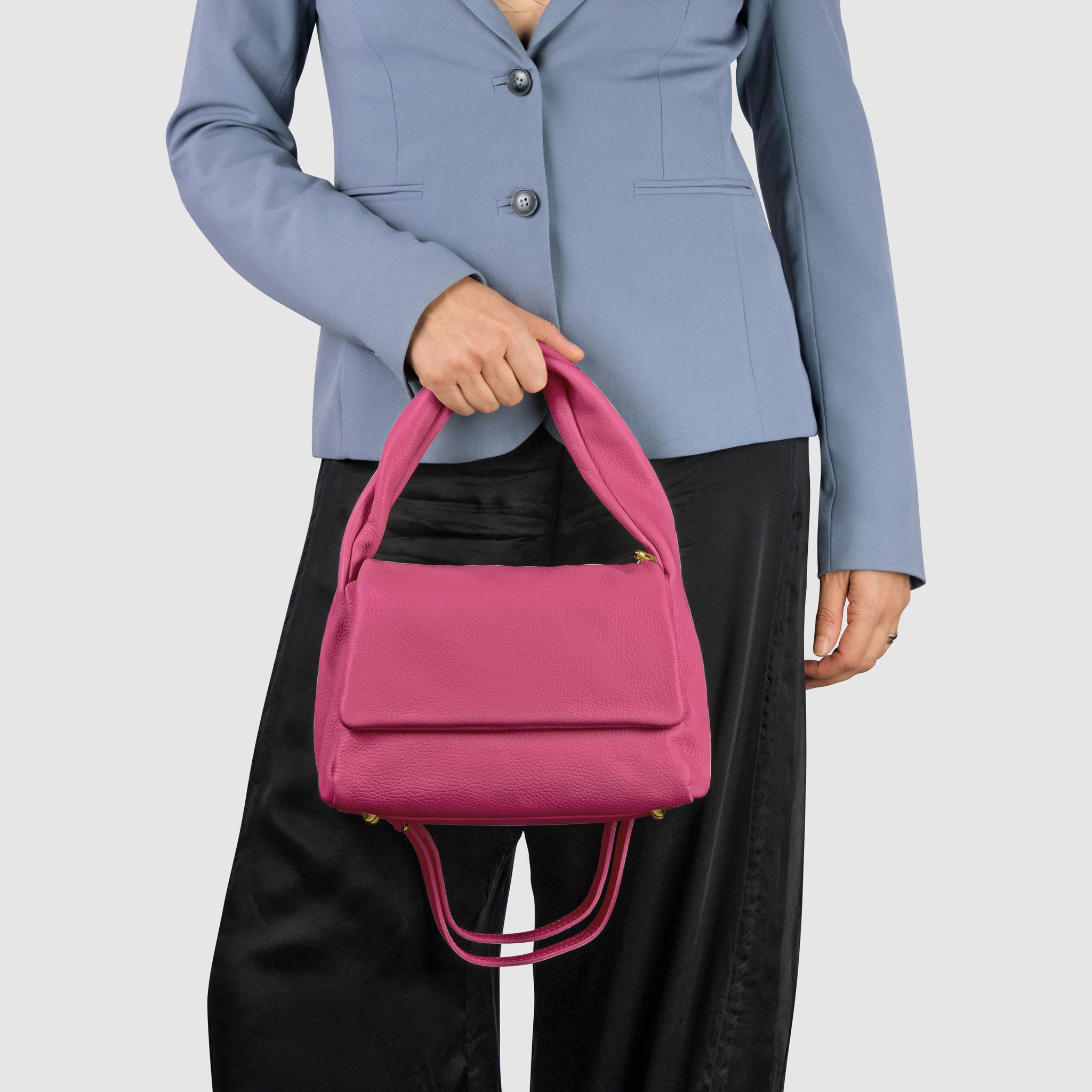 Calf Leather Top-Handle Bag