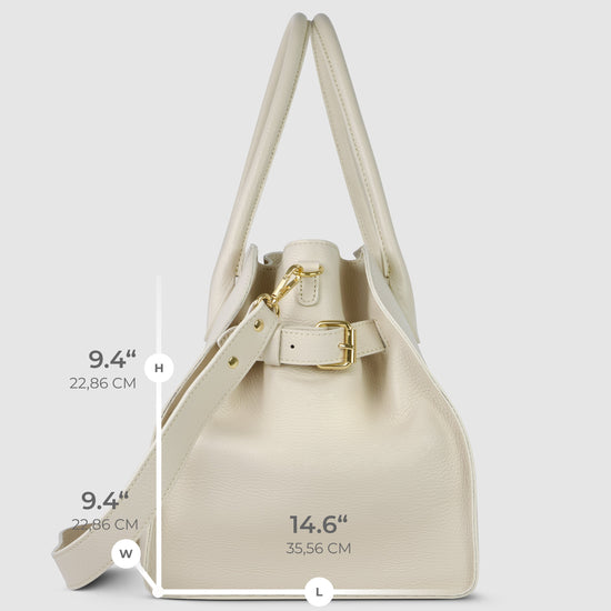 Italian Genuine Calf Leather Top-Handle Bag 413912