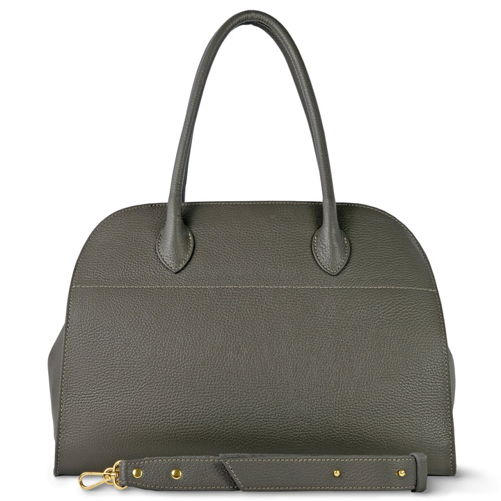 Italian Genuine Calf Leather Top-Handle Bag 413912