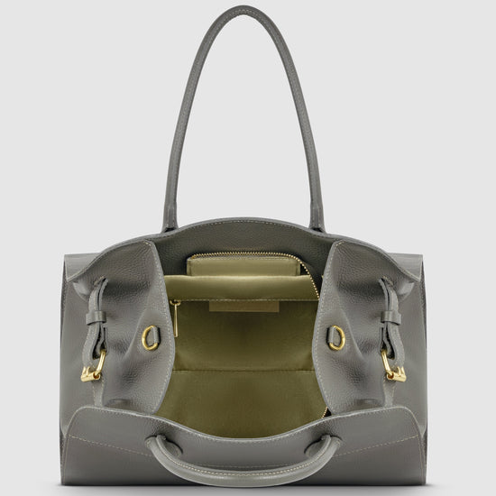 Italian Genuine Calf Leather Top-Handle Bag 413912