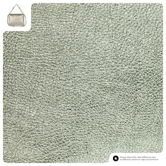 Metallic Calf Leather Shoulder Bag