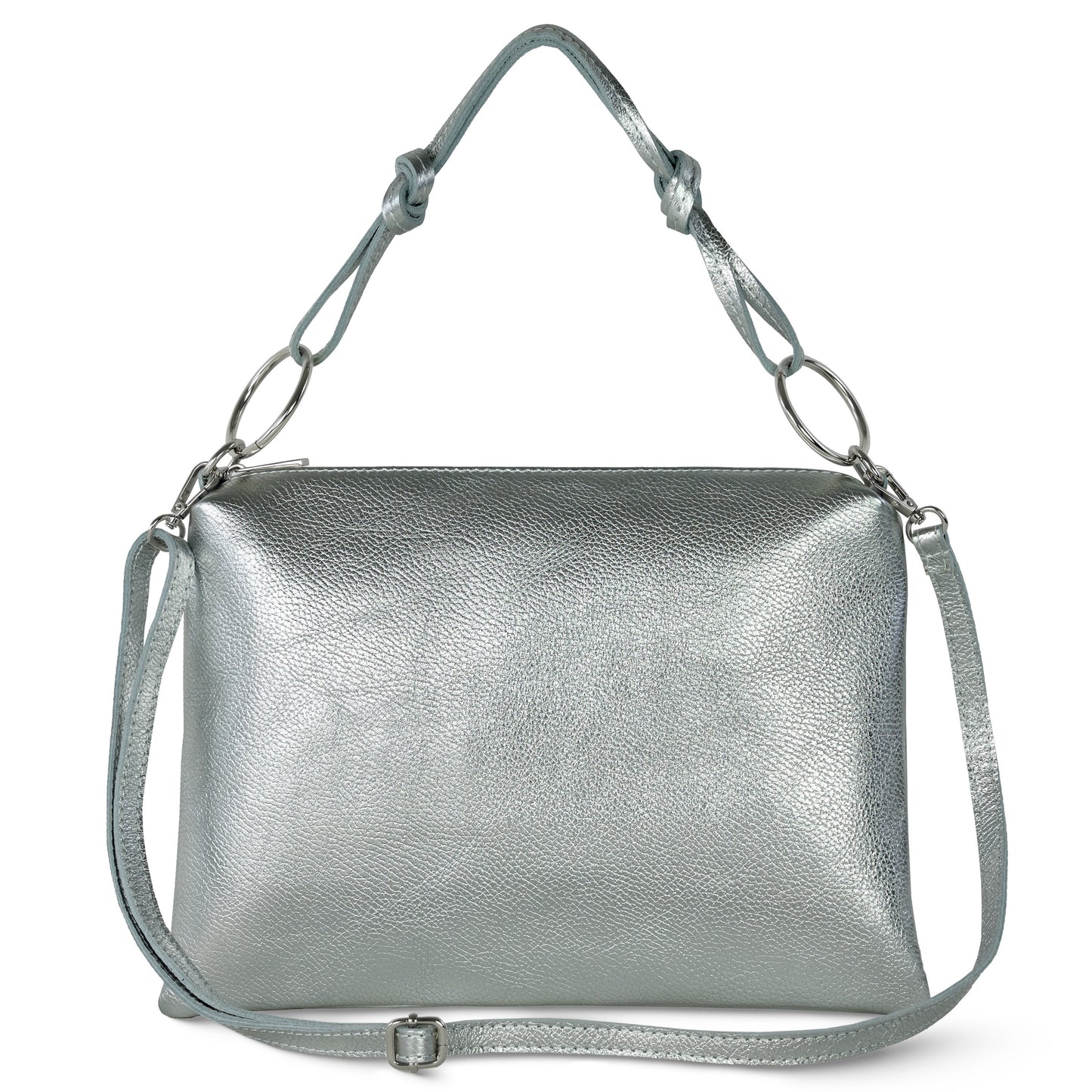 Metallic Calf Leather Shoulder Bag
