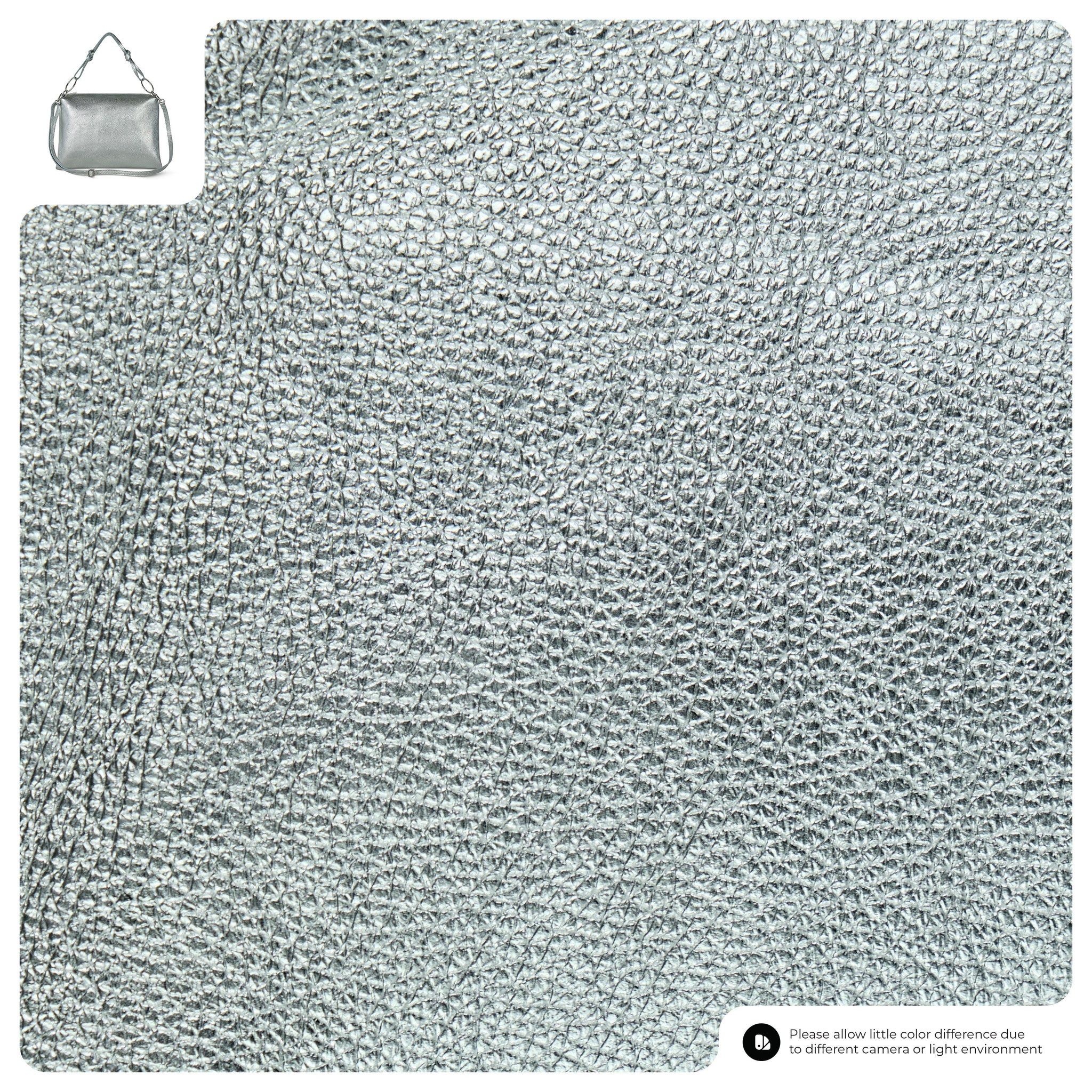 Metallic Calf Leather Shoulder Bag