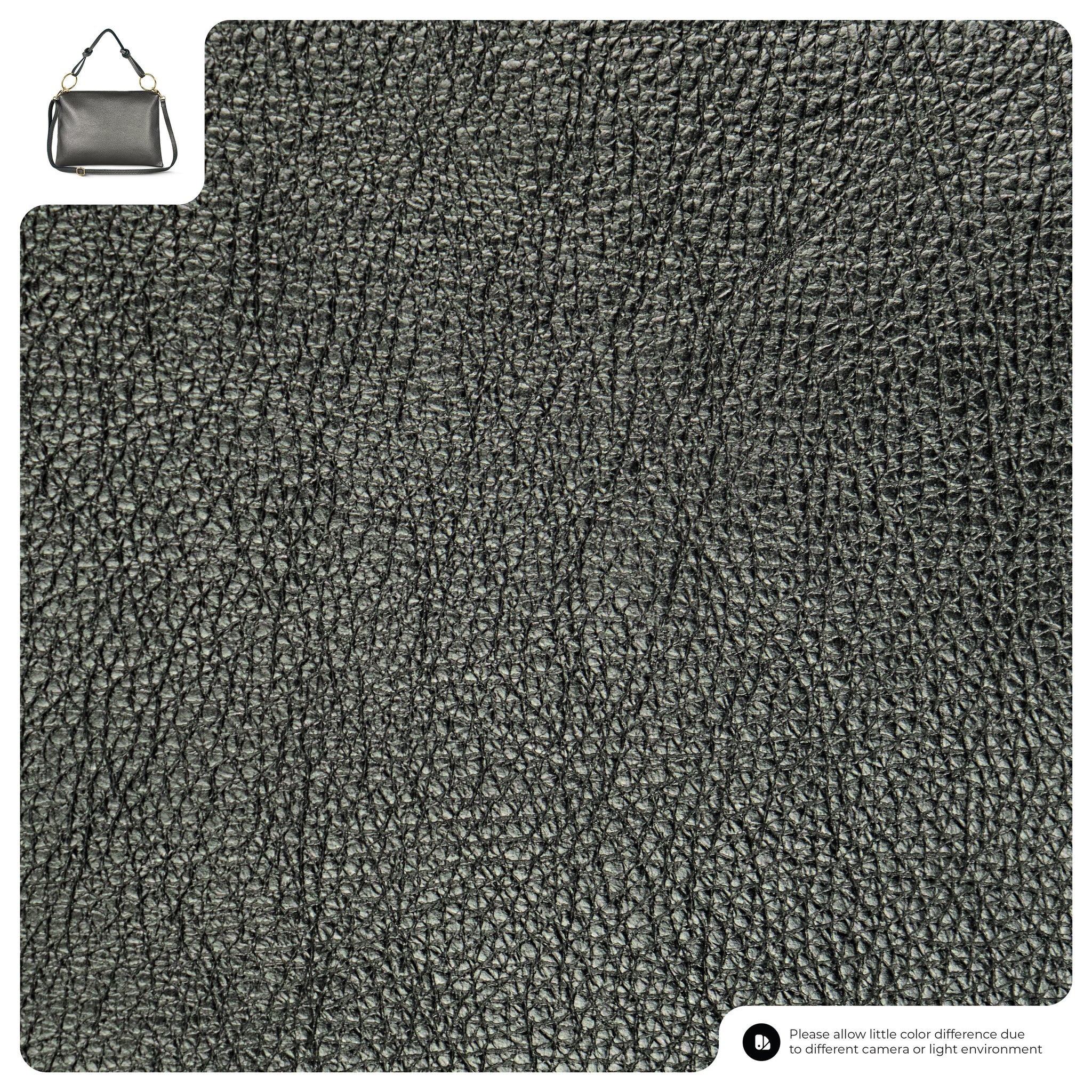 Metallic Calf Leather Shoulder Bag