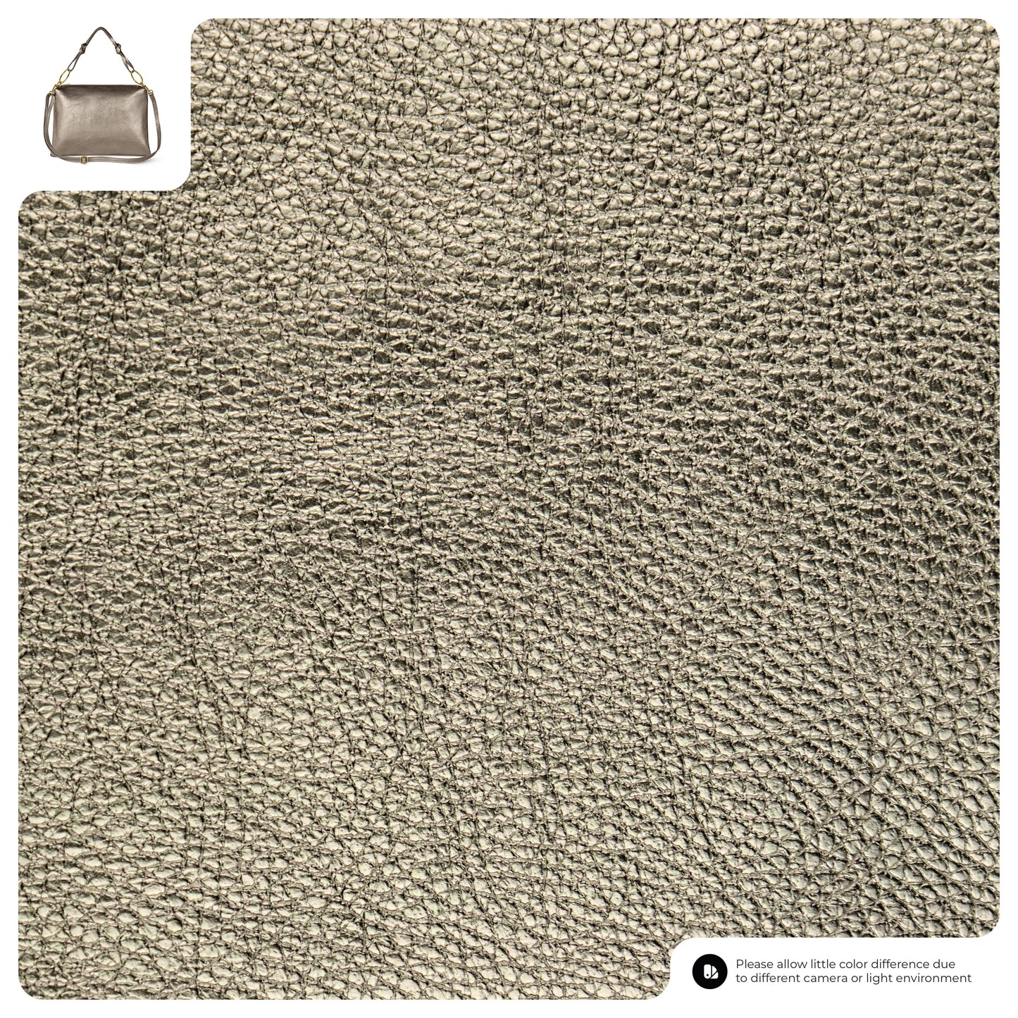 Metallic Calf Leather Shoulder Bag