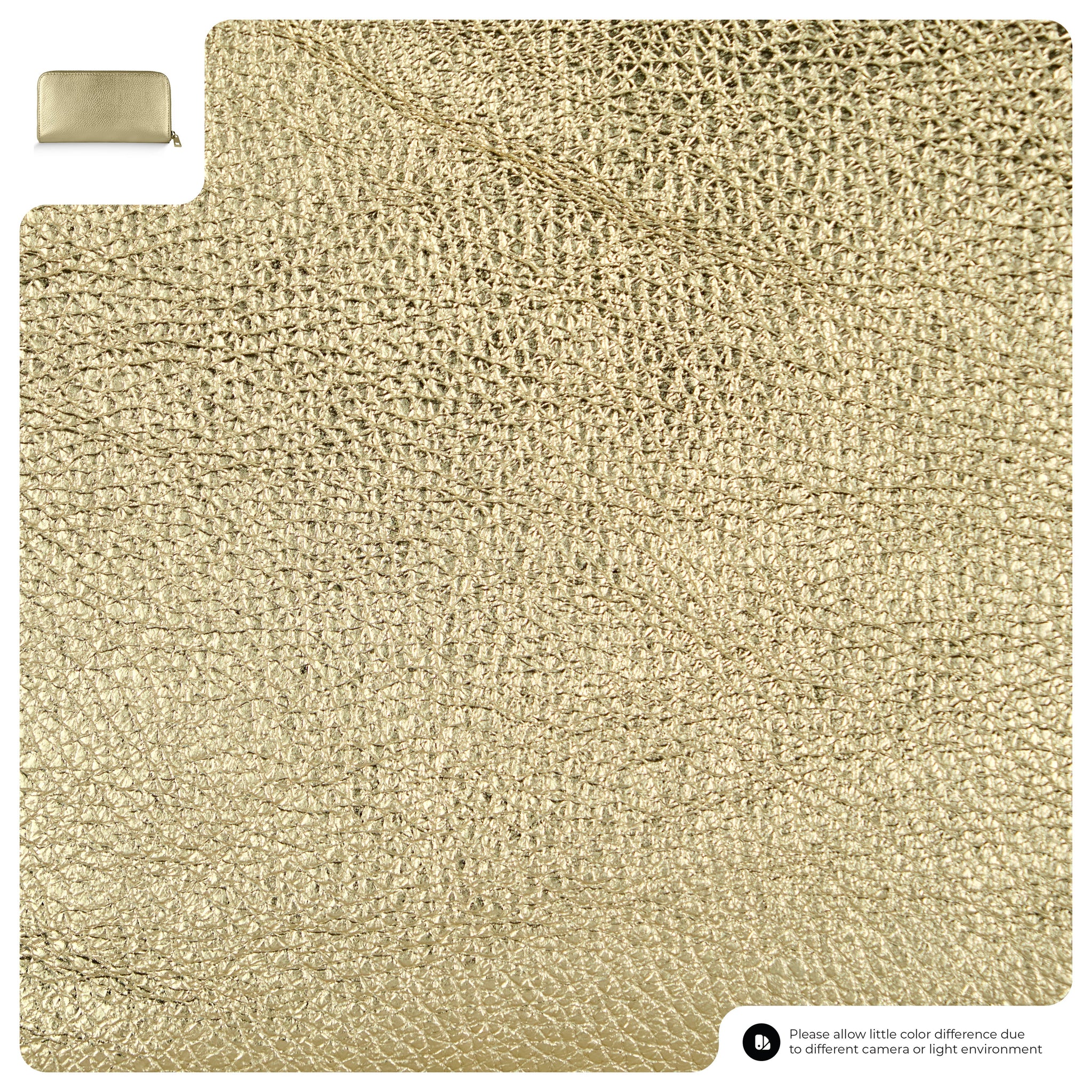 Metallic Calf Leather Wallet
