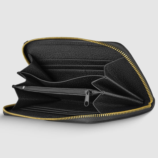 Metallic Calf Leather Wallet