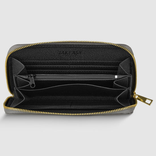 Metallic Calf Leather Wallet