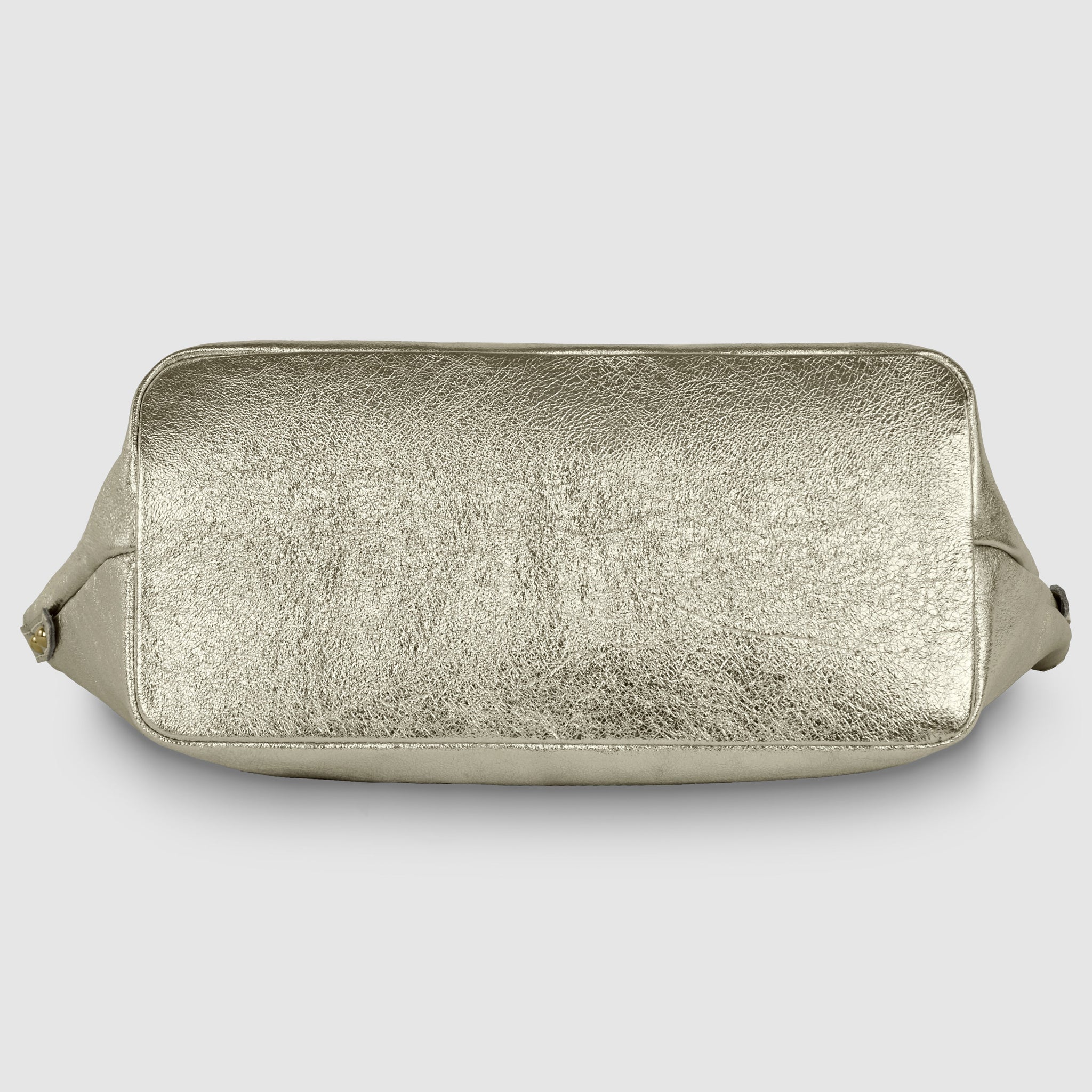 Italian Genuine Metallic Suede Top-Handle Bag 112334