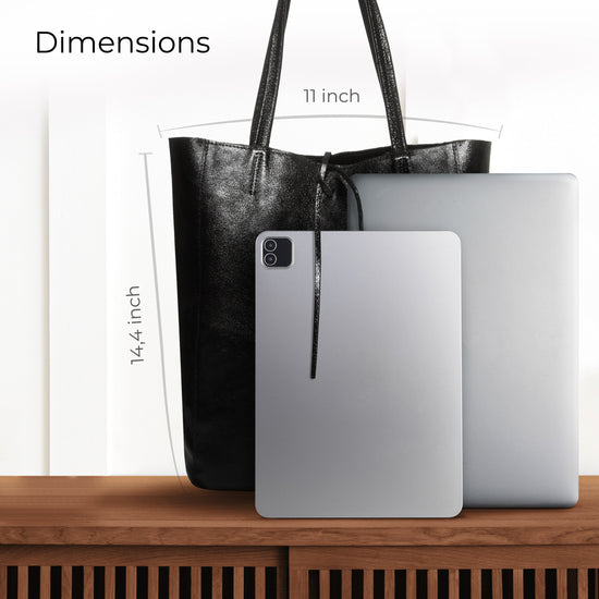 Metallic Suede Leather Tote Bag